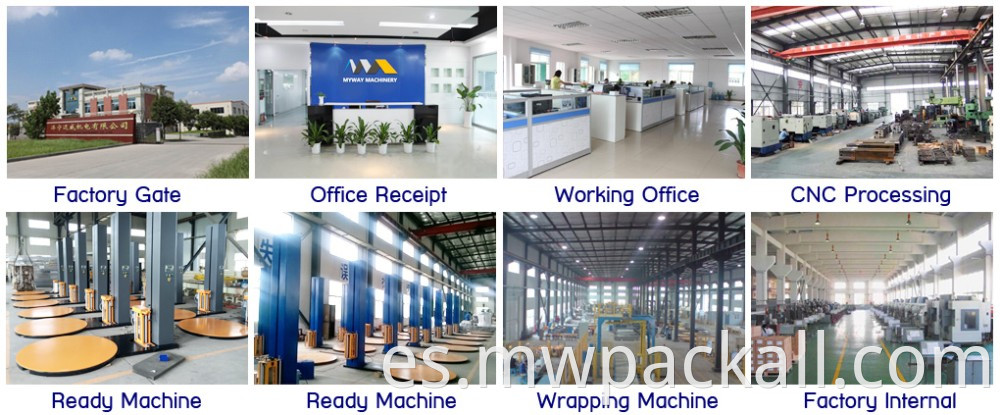 Máquina de envoltura de estiramiento de tipo horizontal de marca Myway de la marca Myway exportada